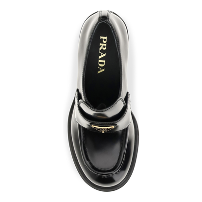 MAYFEYR - Prada - Leather Heeled Loafers - 1D563OF085055F0002