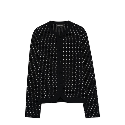 Dotted Crewneck Cardigan