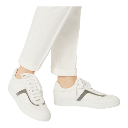 Stylish White Lace-Up Sneakers