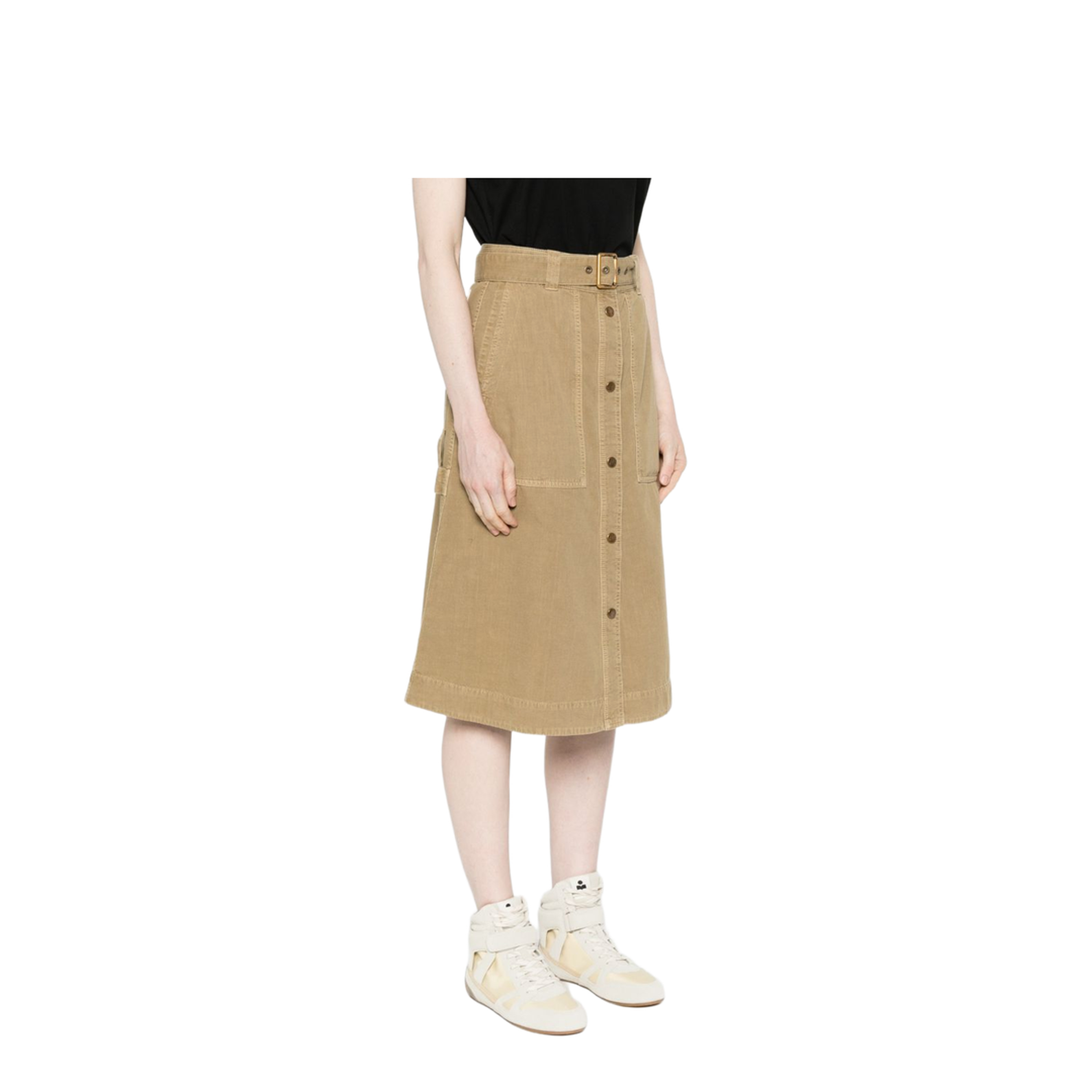 MAYFEYR - Moncler - Cotton Midi Skirt With Belt - L10932D00034M9731226