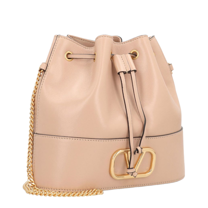 Mini Bucket Bag in Nappa with Vlogo Signature Chain