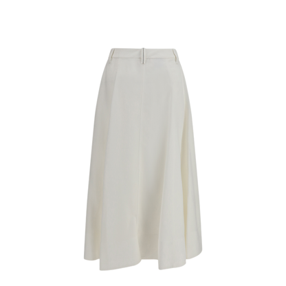MAYFEYR - Brunello Cucinelli - Fluid Twill Tailored Skirt With Monili - MH126G3951
