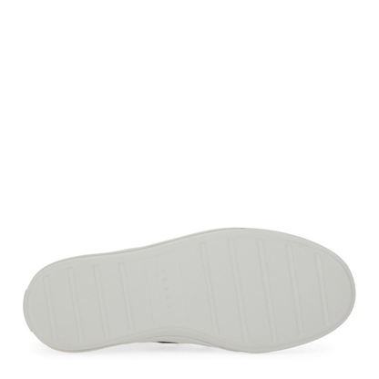 White Logo Design Flat Rubber Sole Lace-Up Closure