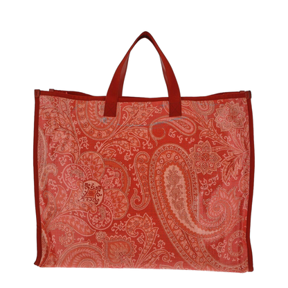 Red Nylon Tote Bag