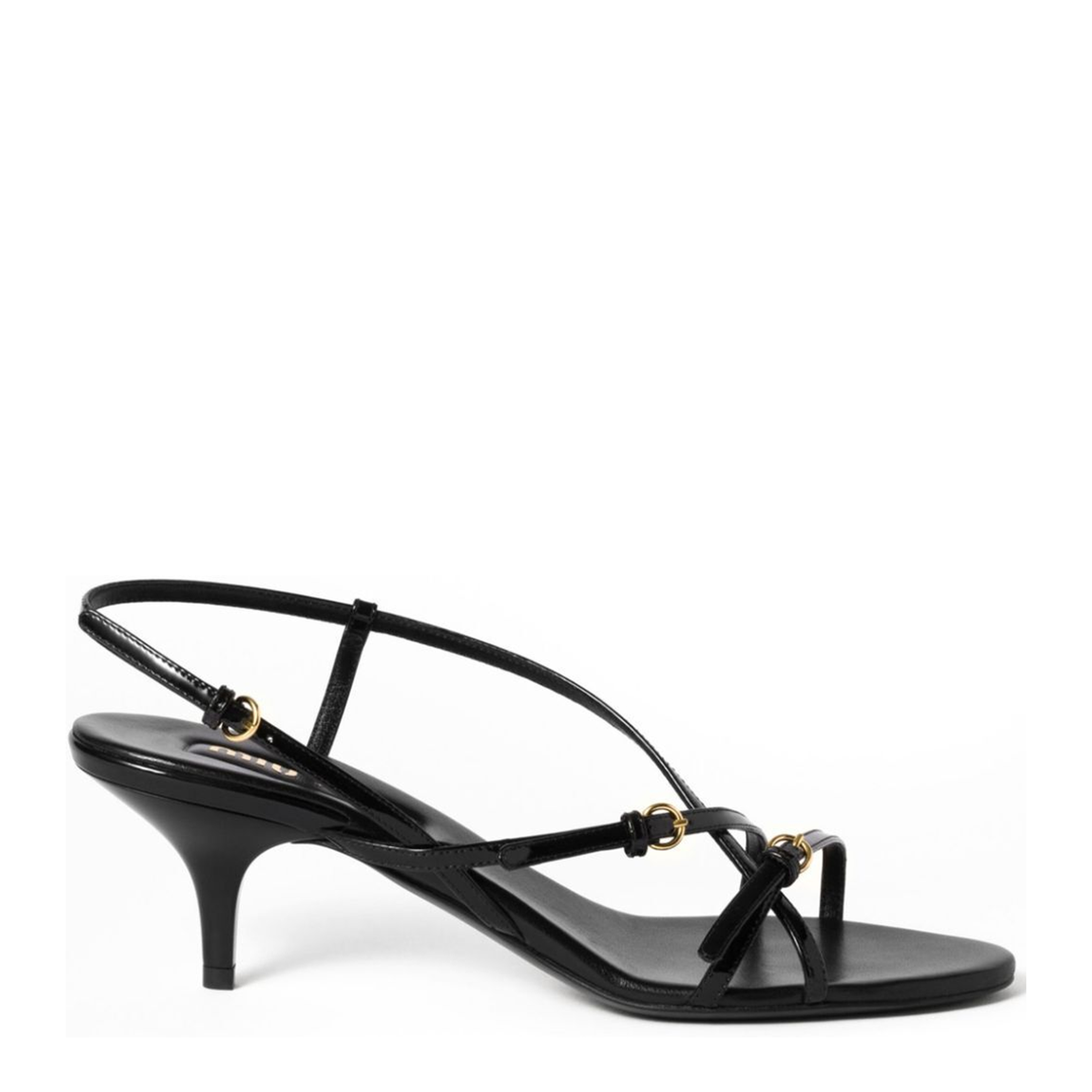 MAYFEYR - MIUMIU - Patent Leather Sandals With Buckles - 5X342EFB055069F0002