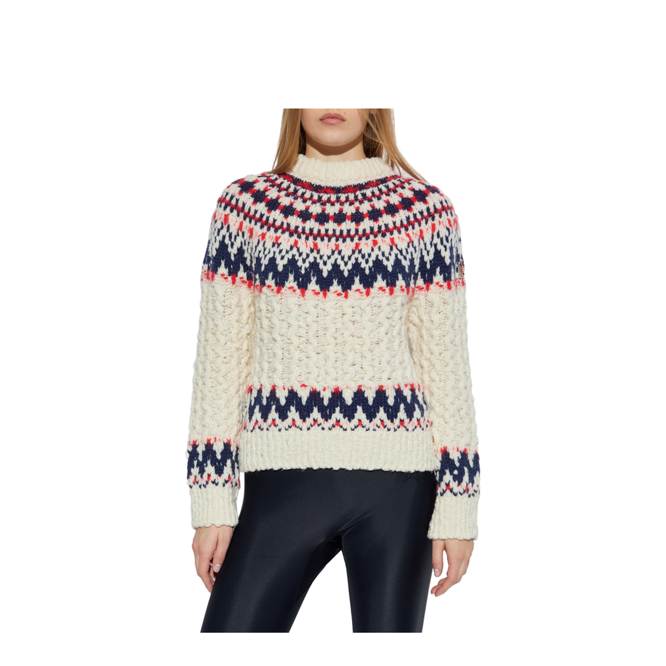 Geometric Jacquard Wool Blend Jumper