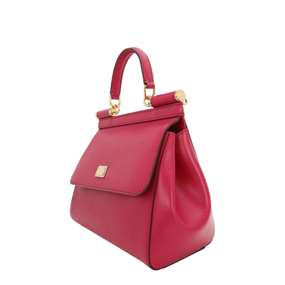 Medium Sicily Handbag in Fuchsia