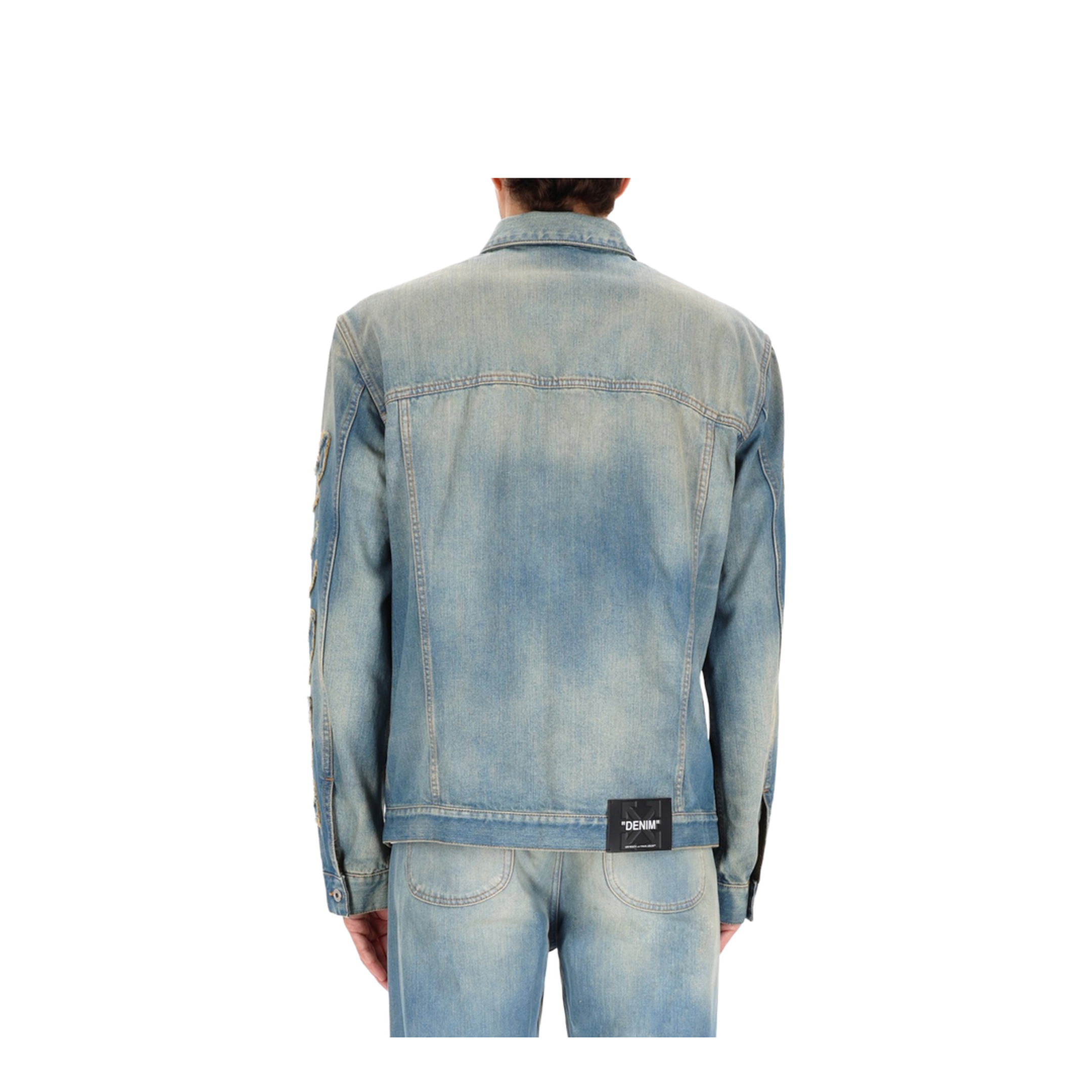 Diagonal Raw Patch Skate Denim Jacket