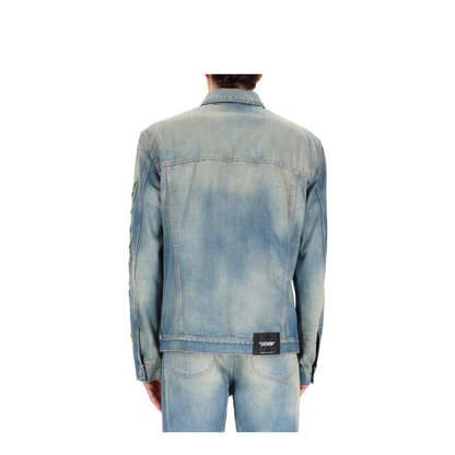 Diagonal Raw Patch Skate Denim Jacket