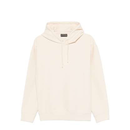 Jersey-Lyocell Blend Hooded Sweatshirt with All-Over Lettering