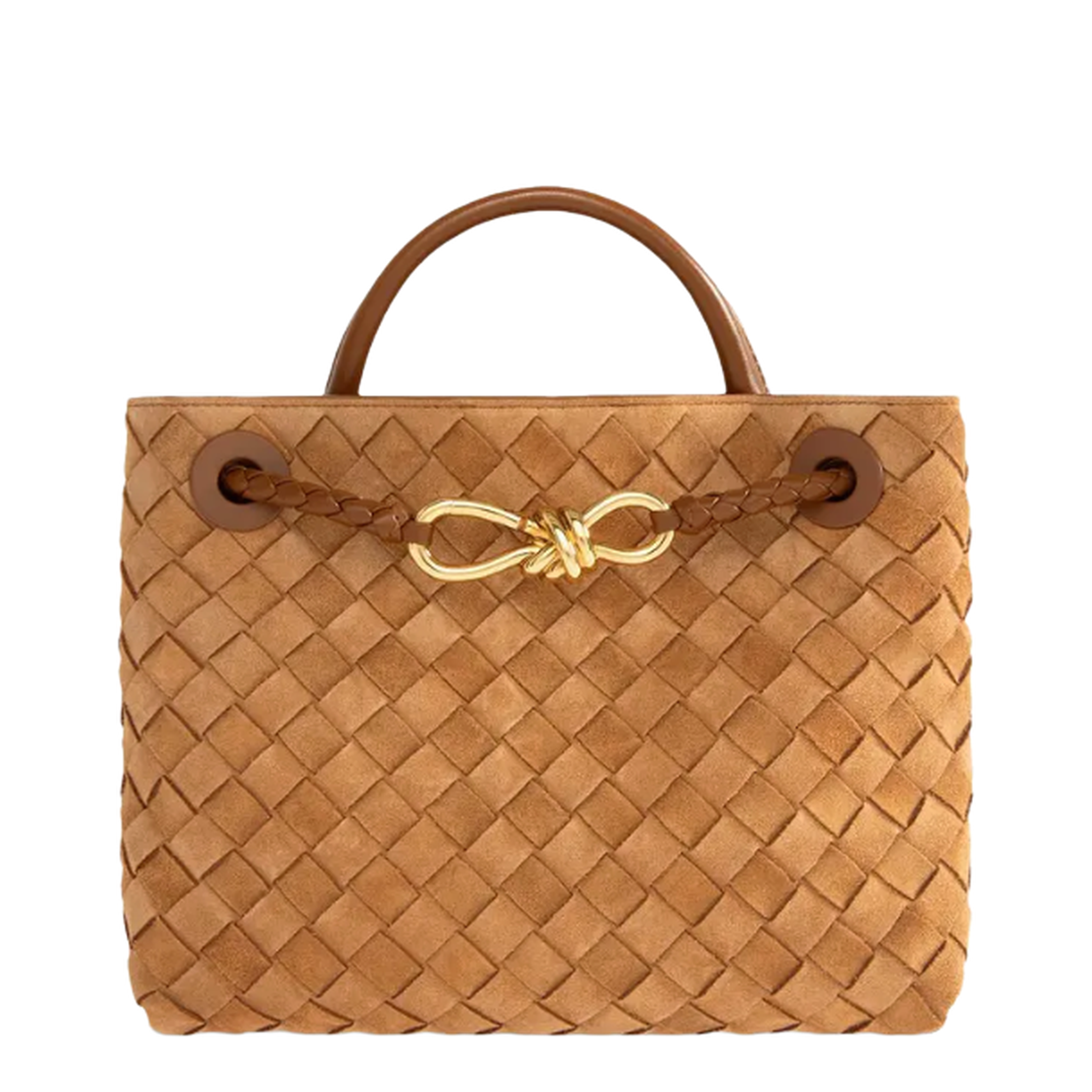 Suede Short Handle Bag