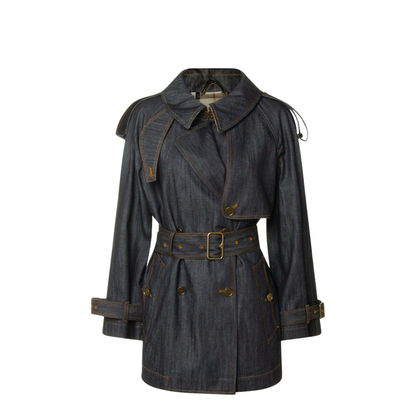 Short Denim Fitzrovia Trench Coat