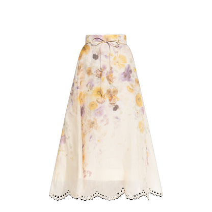 Embroidered Midi Skirt