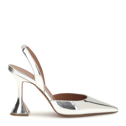 MAYFEYR - Amina Muaddi - Holli Mirror Finish Slingback Pumps - C9S352012HOL