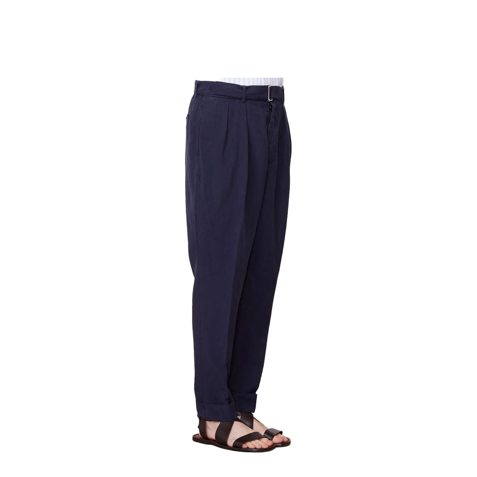 Pierre Cotton-linen Pants In Blue