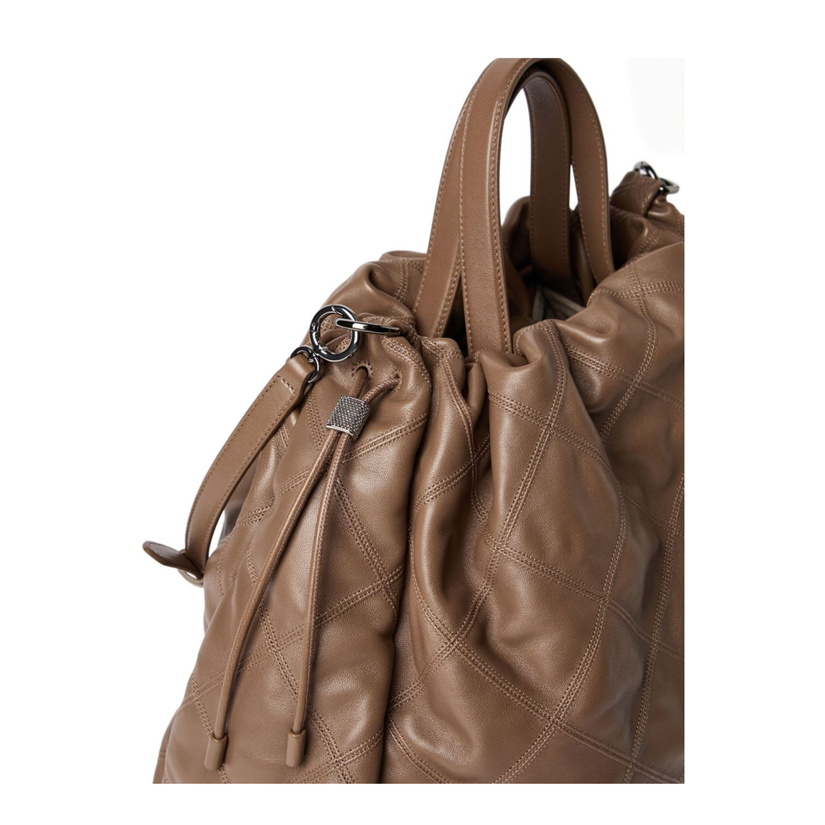 Nappa Mellow Large Shopper Bag in Chocolate