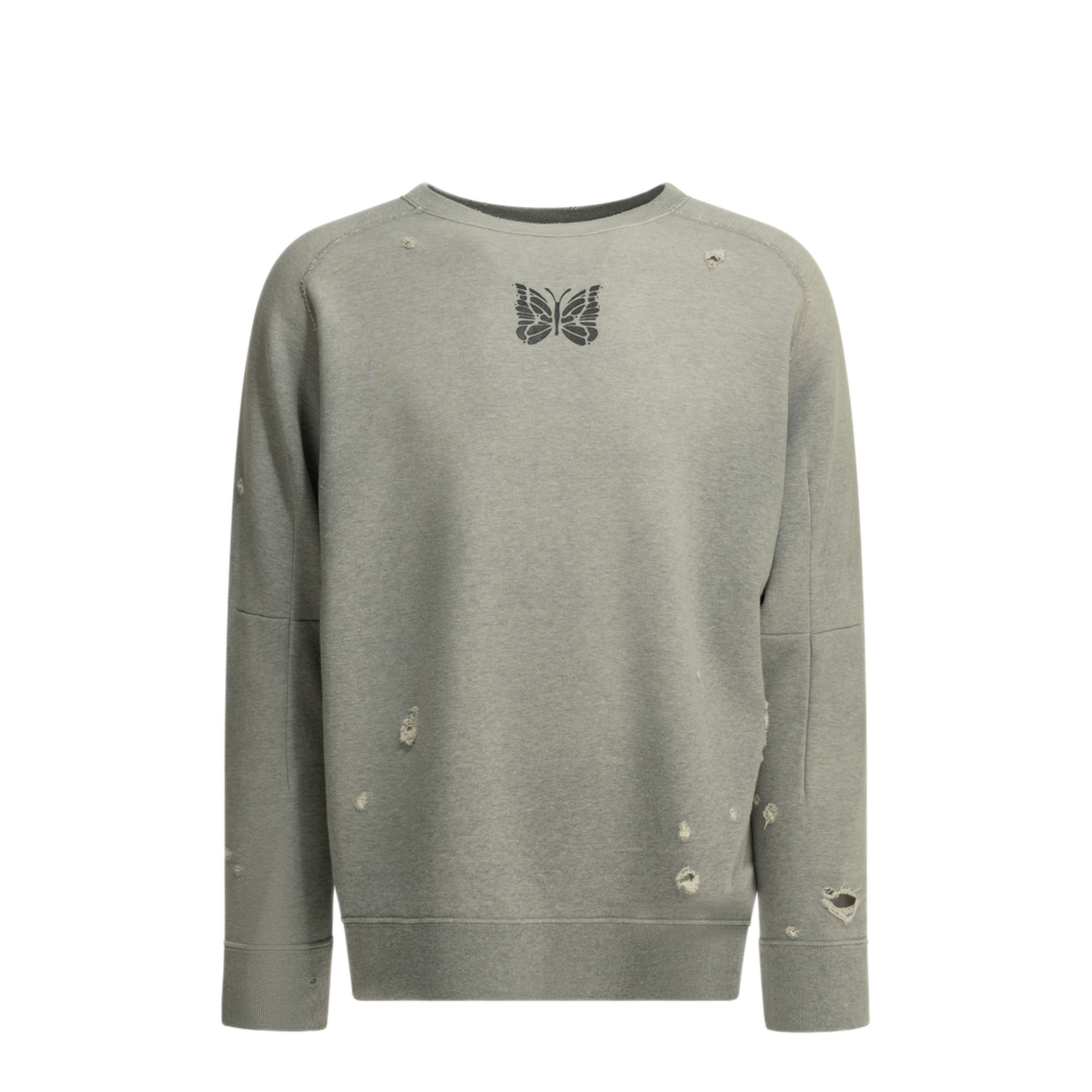 MAYFEYR - Needles - Deconstructed Crewneck Sweatshirt - SX431AHGREY