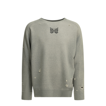 MAYFEYR - Needles - Deconstructed Crewneck Sweatshirt - SX431AHGREY