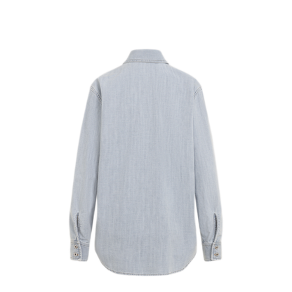 MAYFEYR - Bottega Veneta - Light Blue Chambray Shirt - 876842V6SI04946