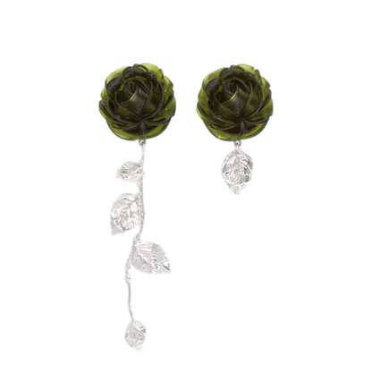 MAYFEYR - Magda Butrym - Rose Pendant Earrings - 408726BLACK