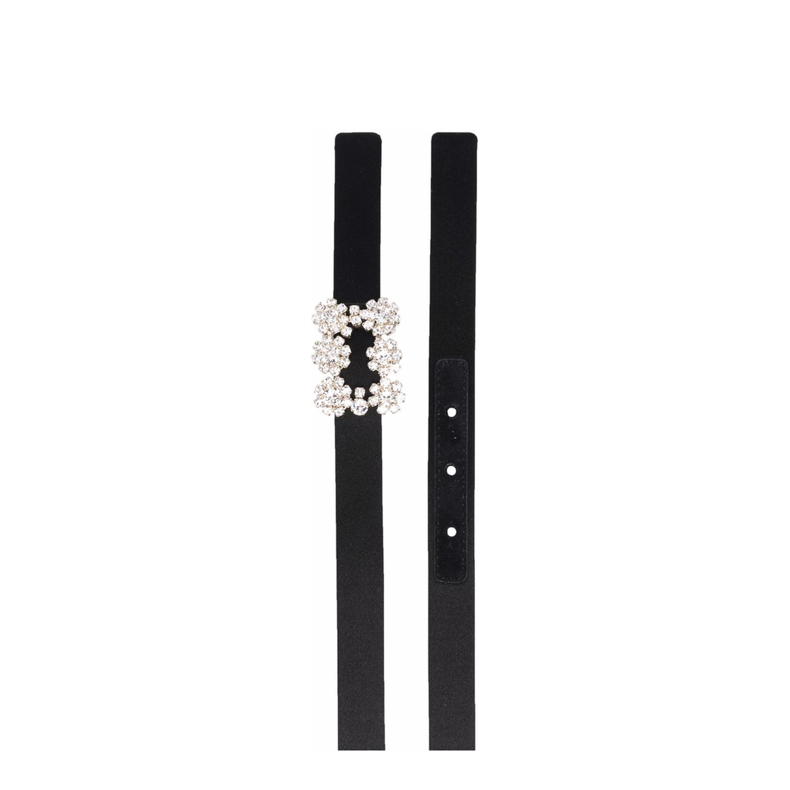Flower Strass Buckle Satin Belt