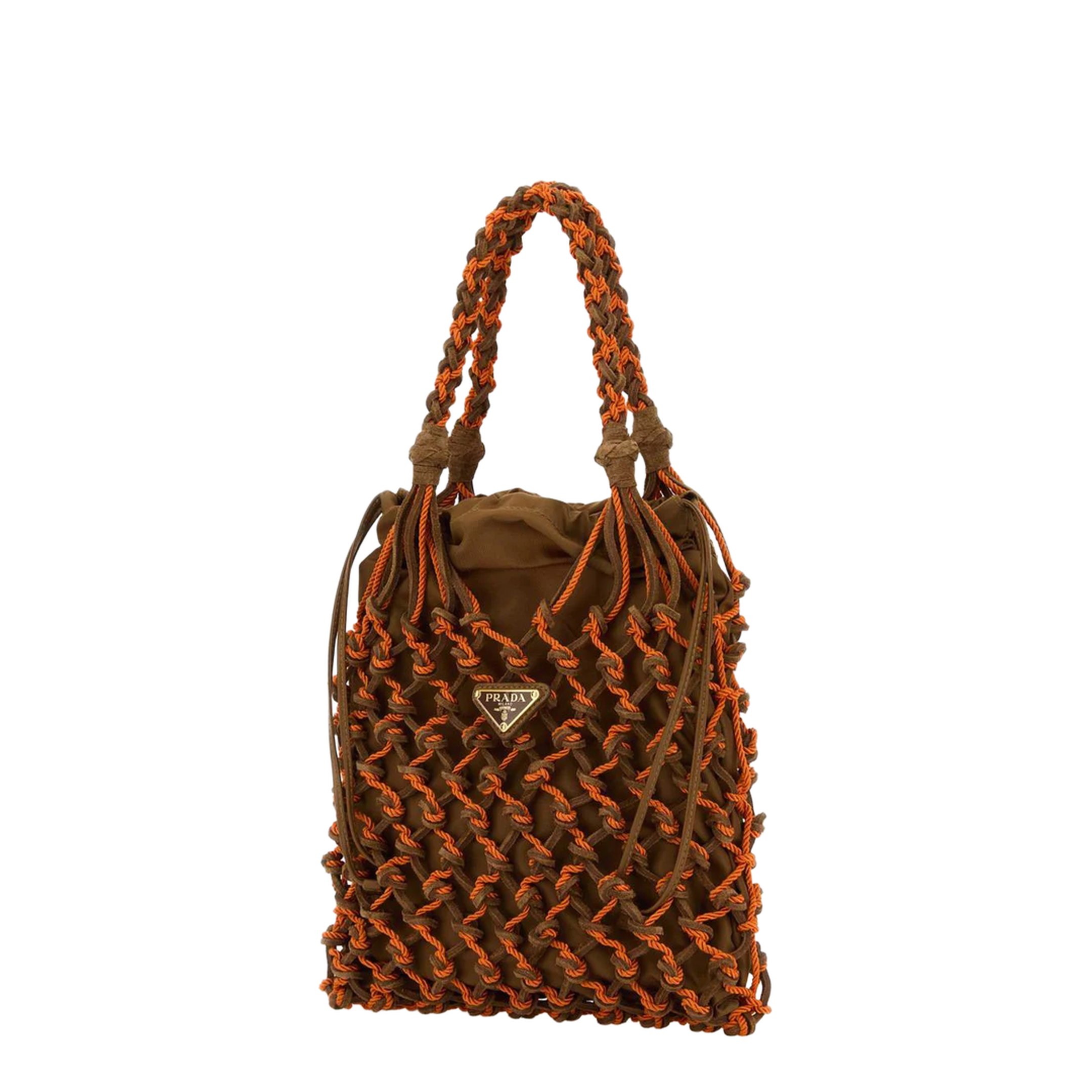 Two-tone Mesh Handbag