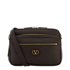Antibes Medium Calfskin Crossbody Bag - Dark Brown