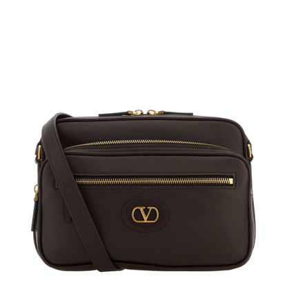 Dark Brown Leather Antibes Crossbody Bag