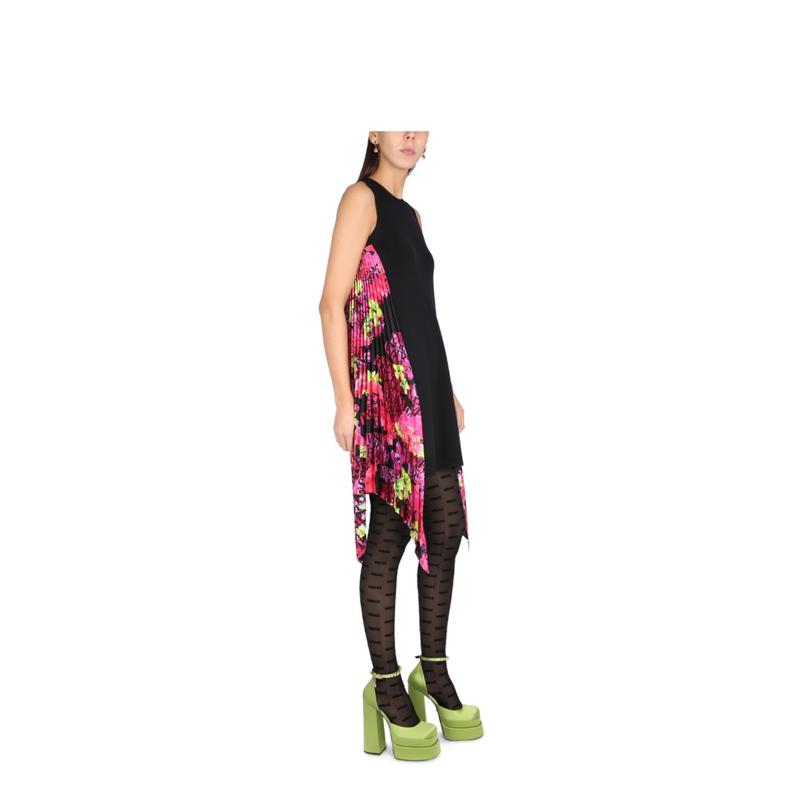 Orchid Logo Dress In Black