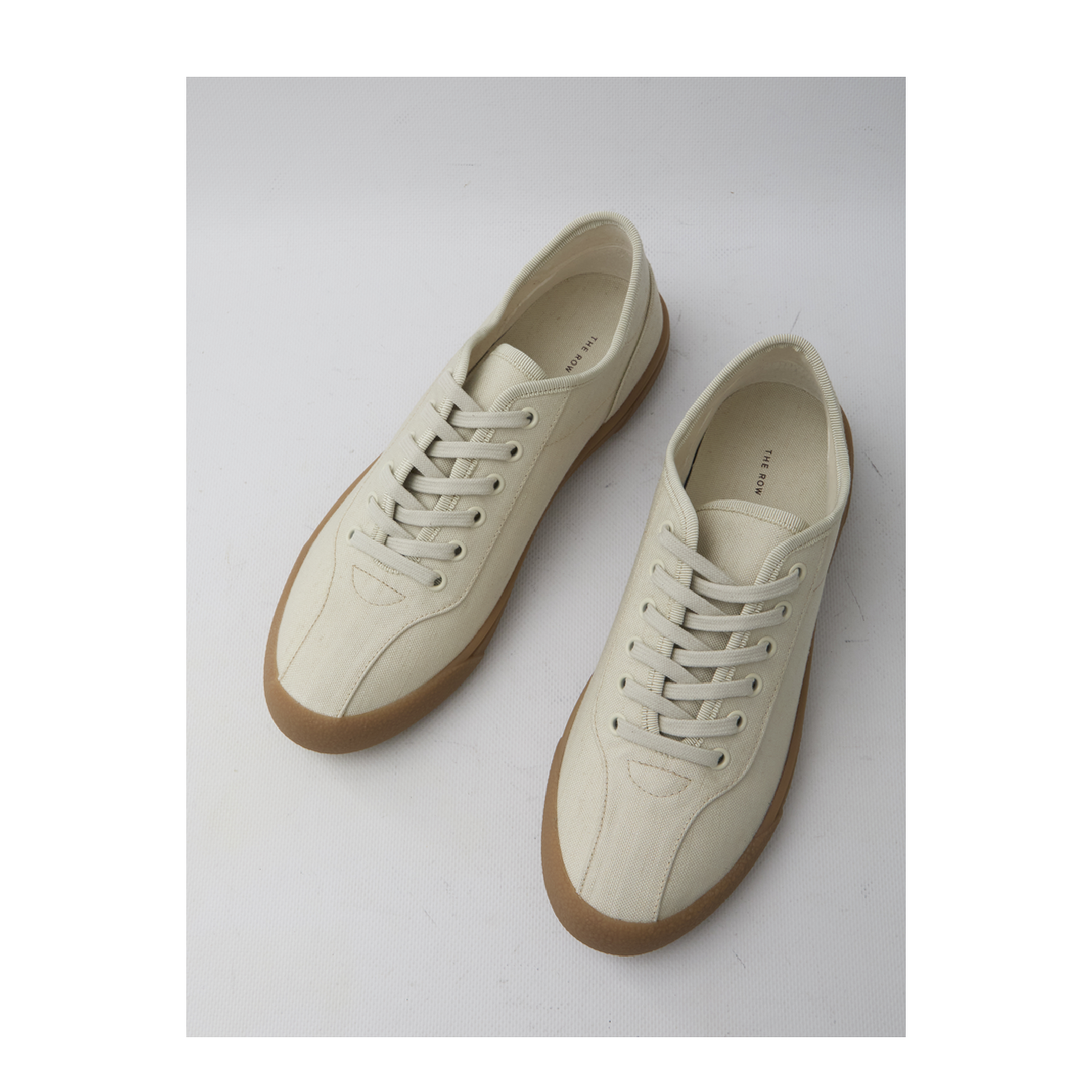 Canvas Sneakers in Viscose and Linen