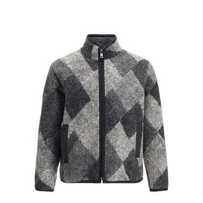MAYFEYR - Moncler - Wool Blend Zip Cardigan With Diamond Pattern - L20918G0004289BJO
