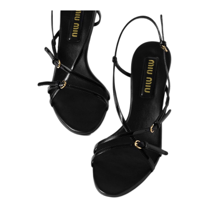 MAYFEYR - MIUMIU - Patent Leather Sandals With Buckles - 5X342EFB055069F0002