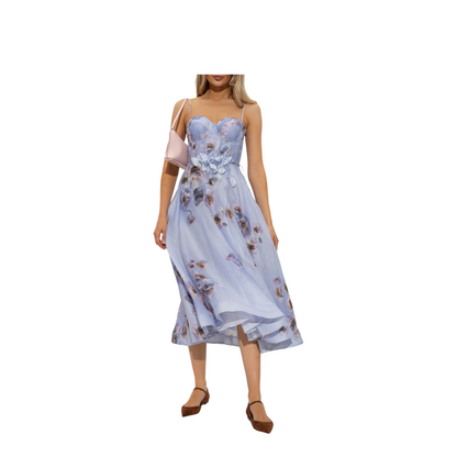 Dress with Floral Motif