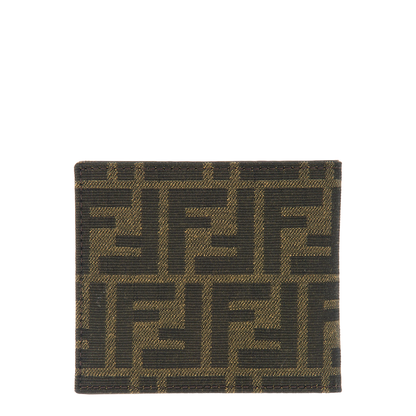 FF Jacquard Bi-Fold Wallet - Marrone