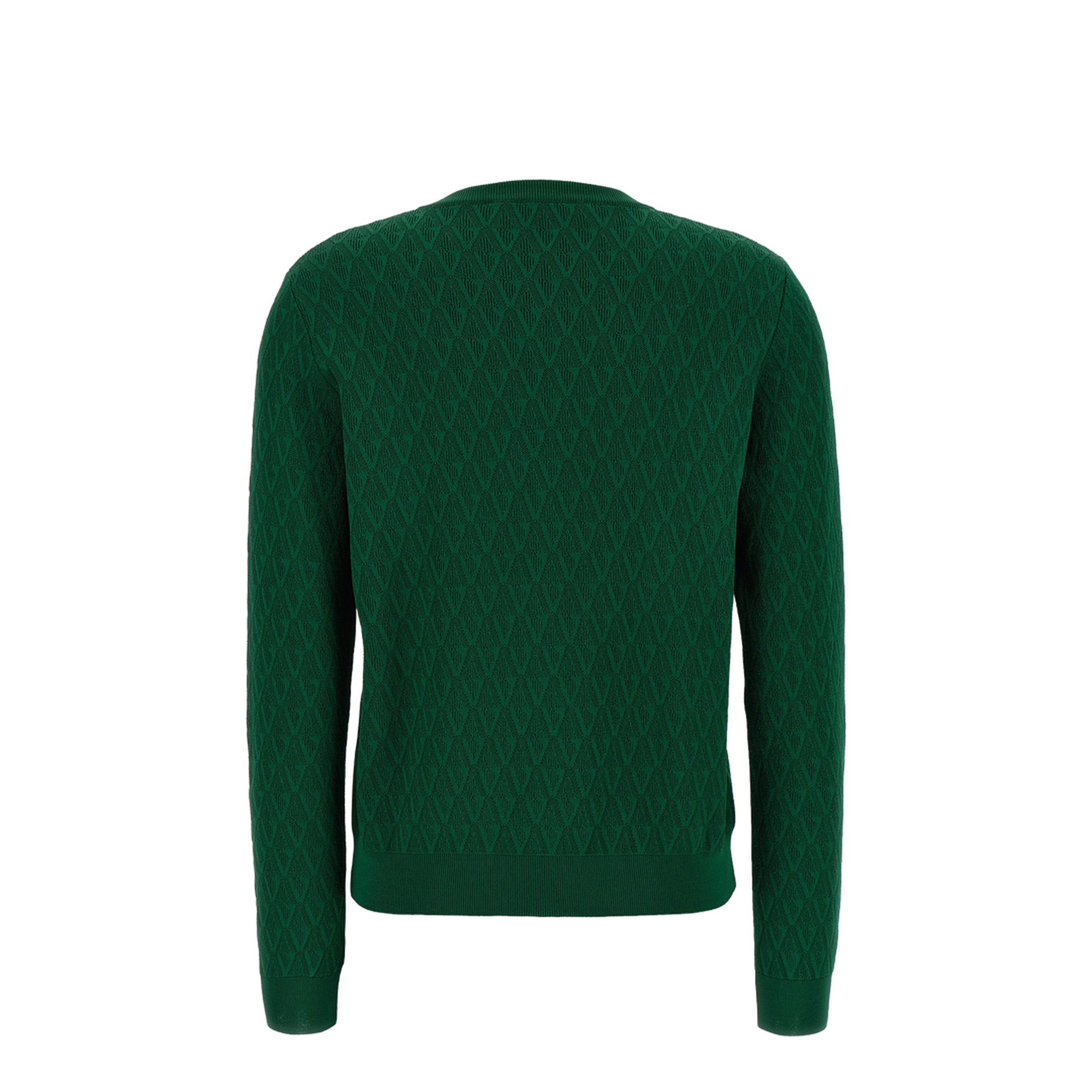 Cardigan with decorative pattern green