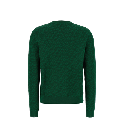 Cardigan with decorative pattern green
