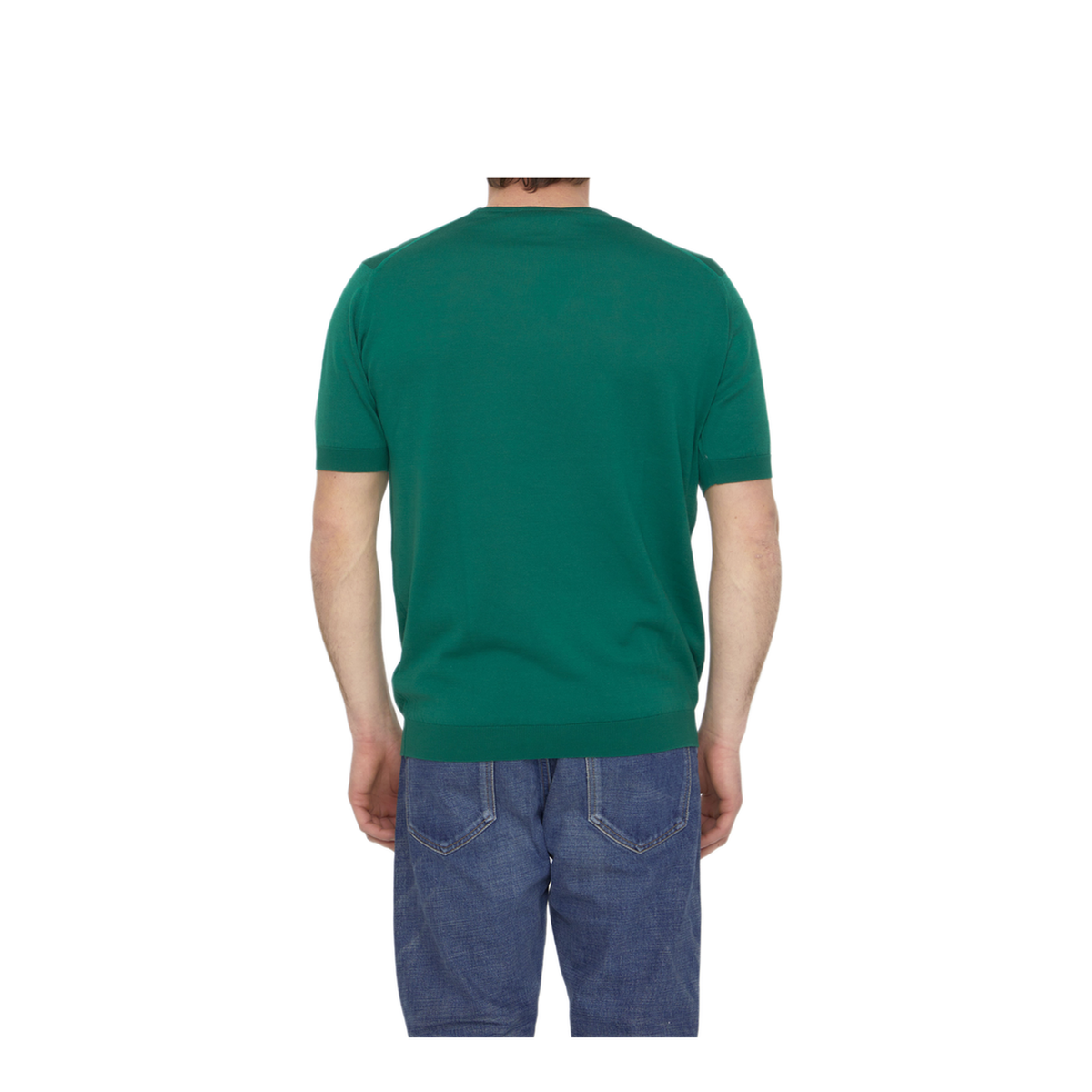 MAYFEYR - John Smedley - Emerald Green Cotton Jumper - BELDEN30GSCOTCHGREN