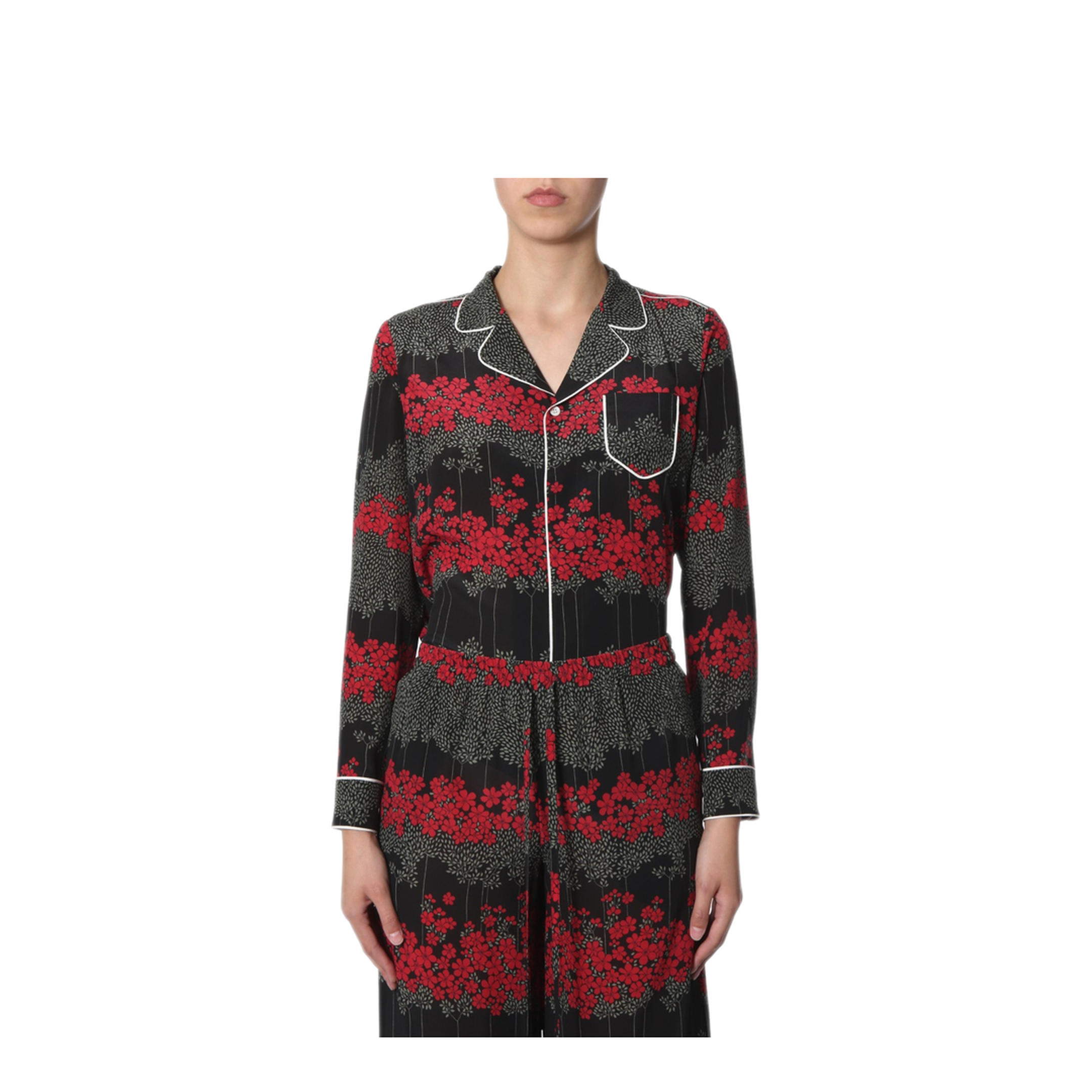 MAYFEYR - RED VALENTINO - Shirt With Dreaming Peony Print - SR3AB1754A10NO