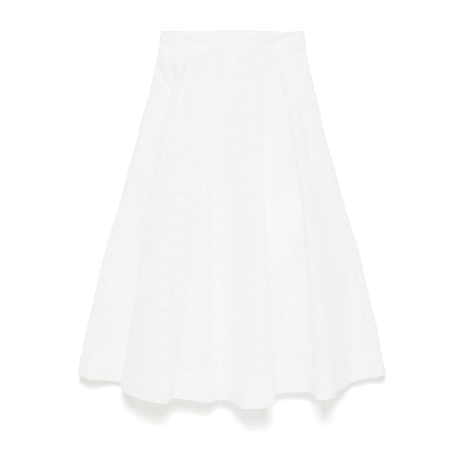 Crush Cotton Midi Skirt