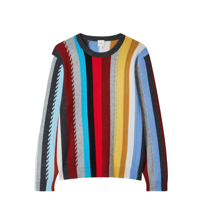 Multicoloured Cable Knit Sweater