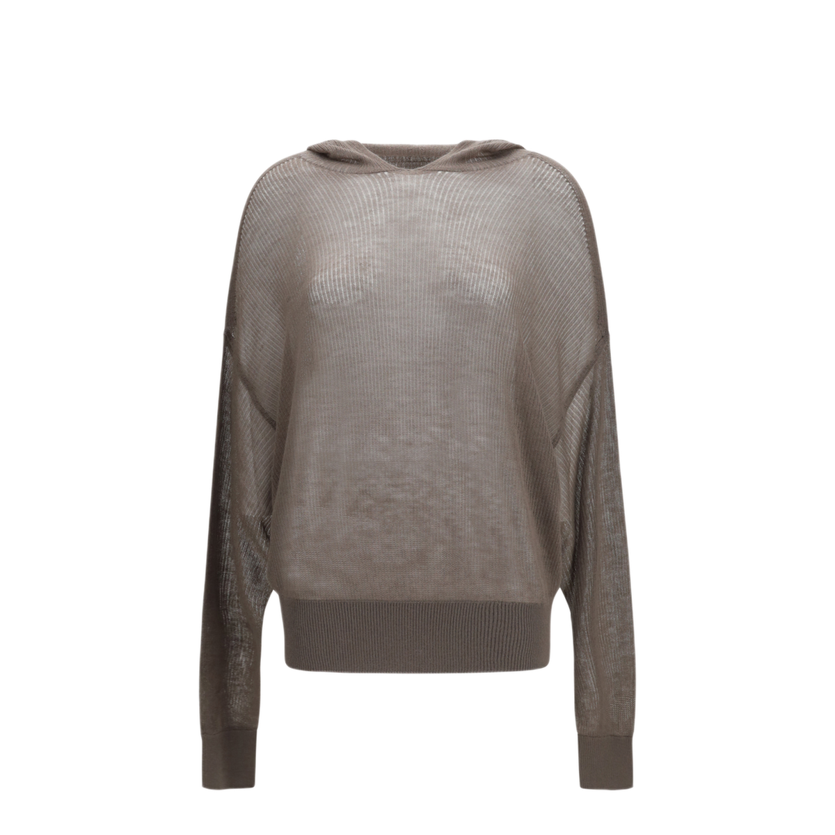 MAYFEYR - Rick Owens - Semi Sheer Knit Hoodie - RO01F6660RIBWSL34