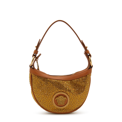 Mini crystal repeat hobo bag