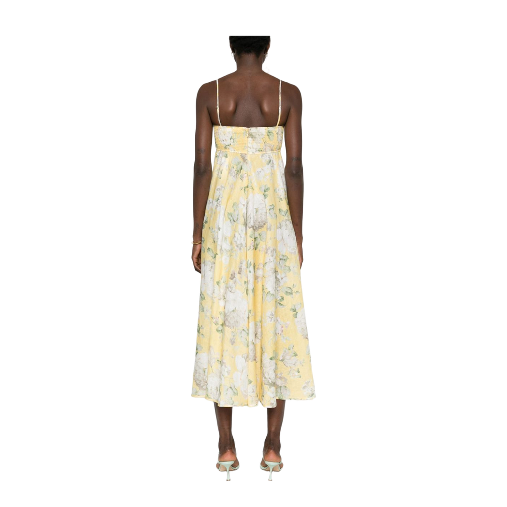 Floral Print Linen Dress