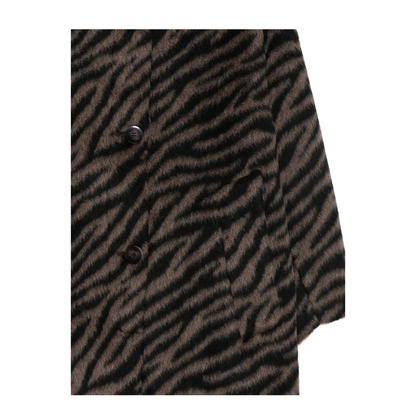 MAYFEYR - Alysi - Brown Tiger Print Brushed Texture Coat - 166929A6239TIGRE