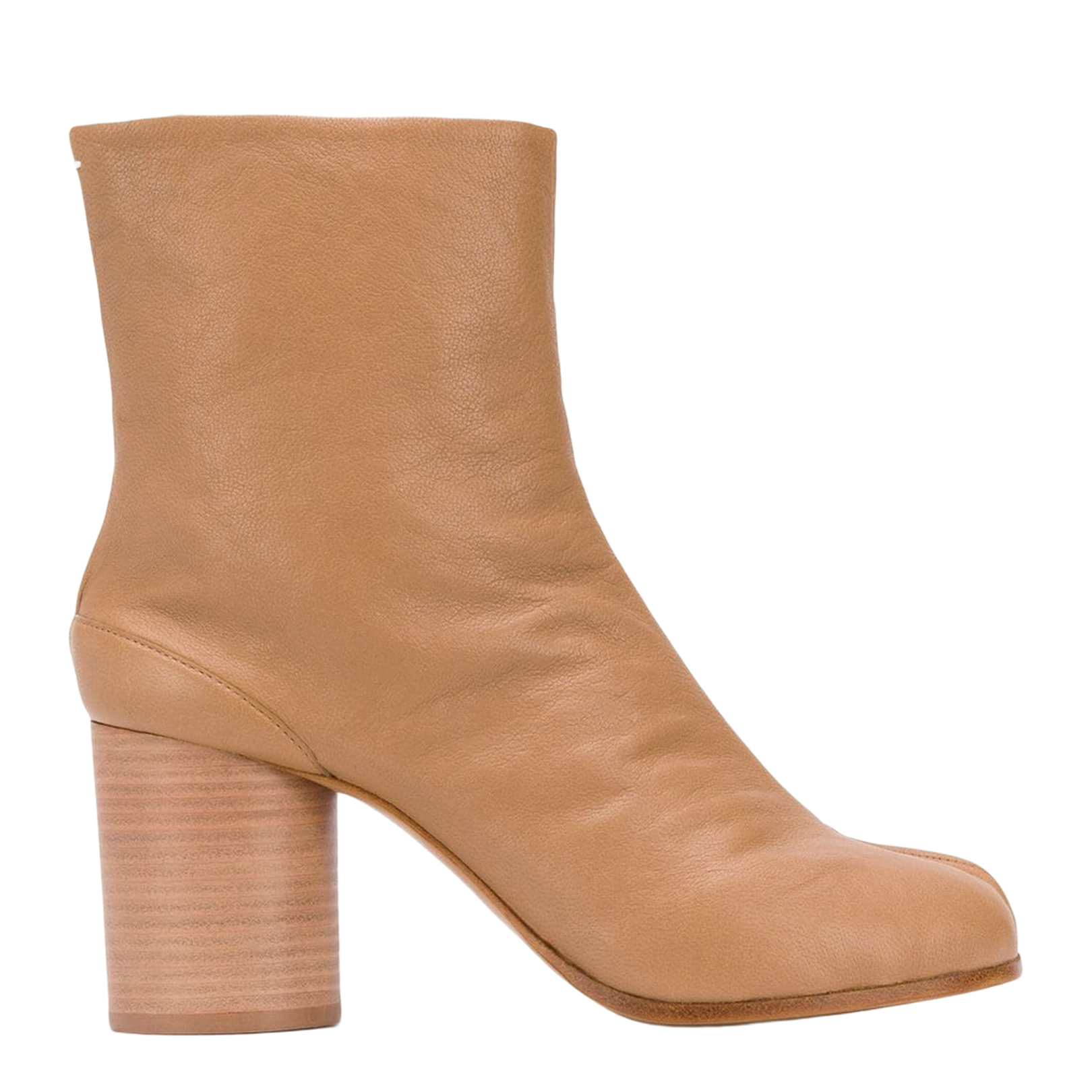 Brown Leather Tabi Ankle Boots