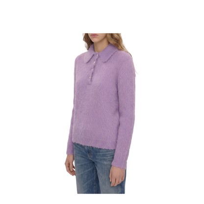 MAYFEYR - Chloè - Dreamy Lavander Polo-Style Pullover - CH26AMP16720508