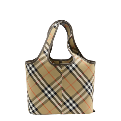 MAYFEYR - Burberry - Embroidered Canvas Small Check Shopping Bag - 8094685B9368
