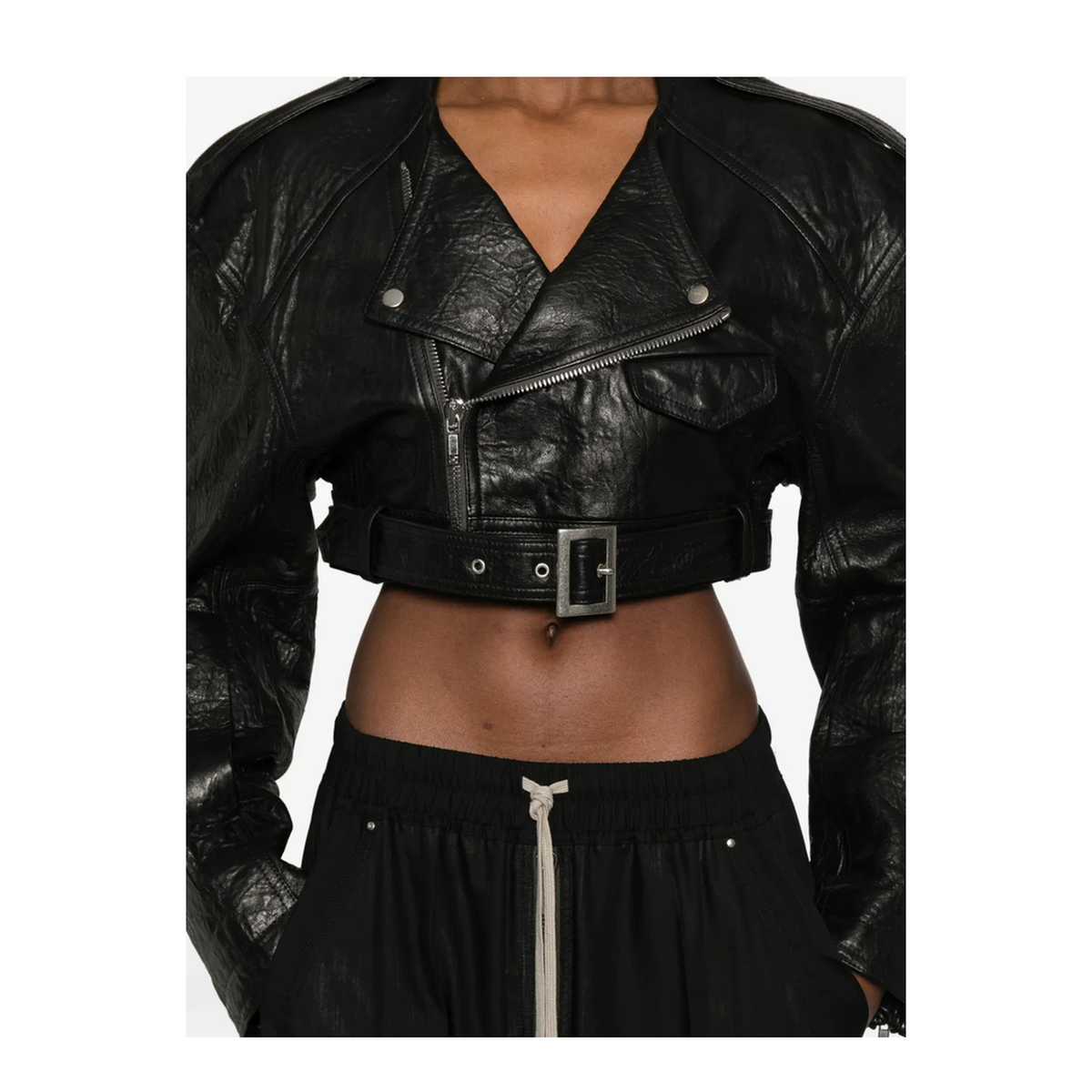 MAYFEYR - Rick Owens - Cropped Leather Jacket - RP01F6710LBE09