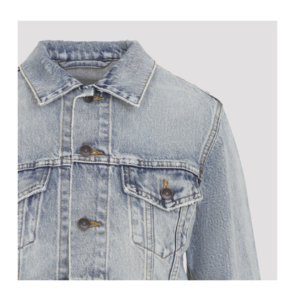 MAYFEYR - Balenciaga - Cropped Jacket In Light Blue Denim - A001O8TBP484020