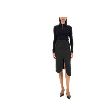 Padded Skirt with Tube Detail